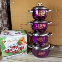 Stainless Dish Set 4 Colored Plate