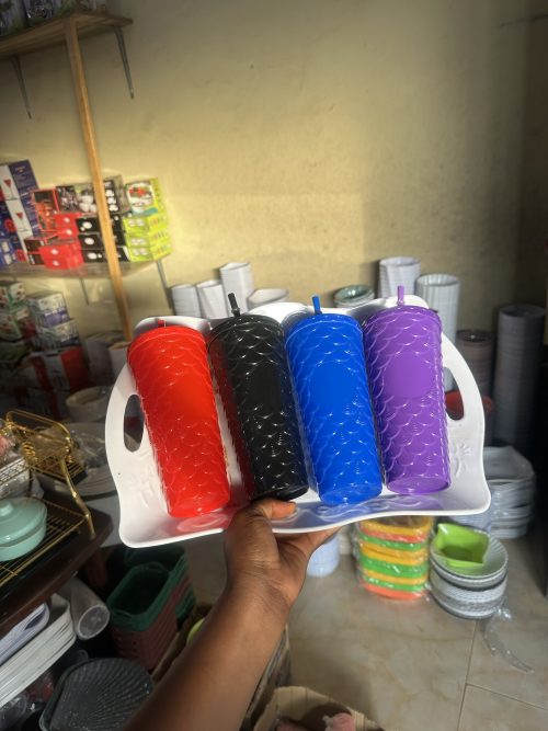 Plastic Cup with Straw small size
