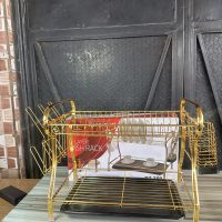 Dzire 2 Layer Golden Dish Drainer – Plate Rack (DZ-389)