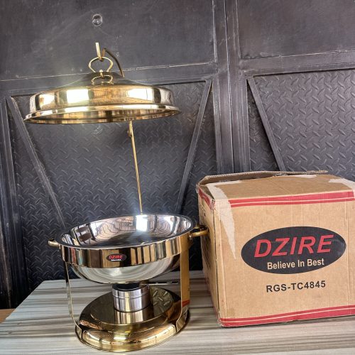 Dzire Golden Chafing Dish with Burner 9.5litres