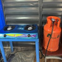 12.5KG Complete Gas Cylinder Bundle – 12.5kg Gas Cylinder, Regulator & Stainless Double Burner