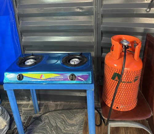 12.5KG Complete Gas Cylinder Bundle – 12.5kg Gas Cylinder, Regulator & Stainless Double Burner