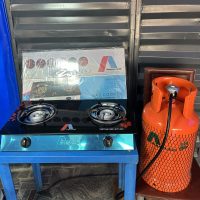 12.5KG Complete Gas Cylinder Bundle – 12.5kg Gas Cylinder, Regulator & Glass Double Burner