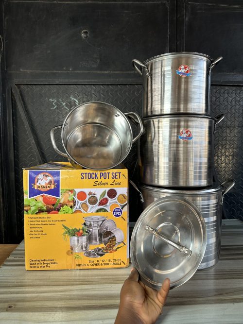 Manna Stainless Stock Pot Small Size - 4 pieces