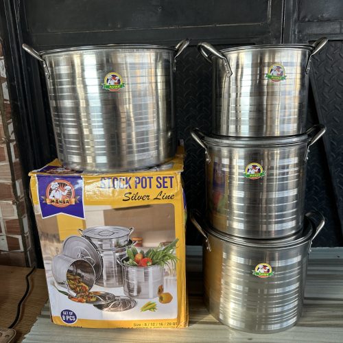 Manna Stainless Stock Pot Big Size - 4 pieces