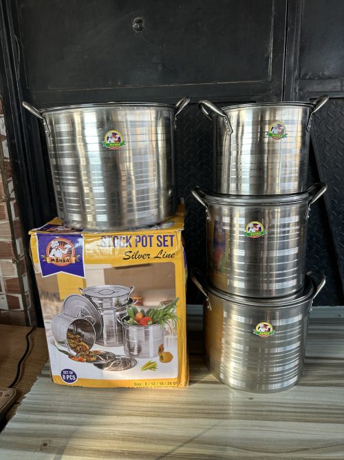 Manna Stainless Stock Pot Big Size - 4 pieces