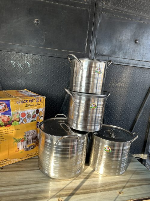Manna Stainless Stock Pot Big Size - 4 pieces