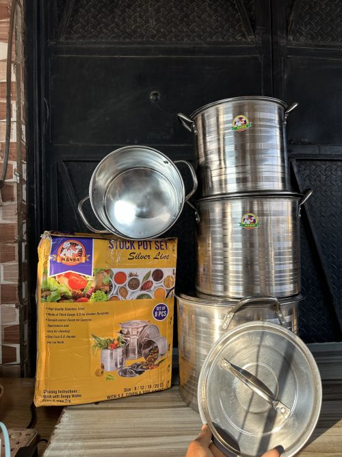 Manna Stainless Stock Pot Big Size - 4 pieces