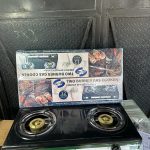 SMP Stainless Table Double Gas Burner with Auto Ignition – GC1006