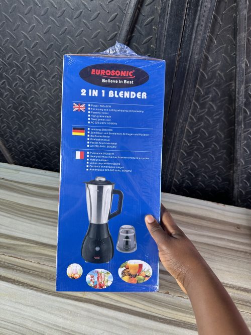 Eurosonic Electric Blender Stainless 2 in 1  ES-323 – 550watts
