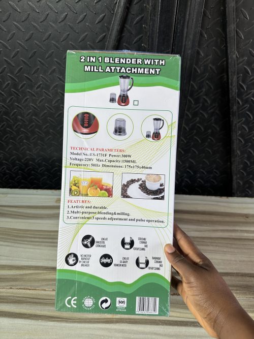 Eurosonic Electric Blender  ES-1731F – 300 watts