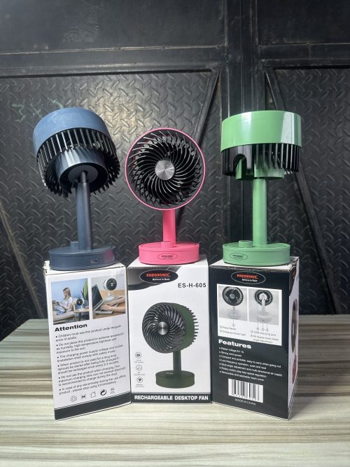Eurosonic Electric Rechargeable Fan ES-H-605