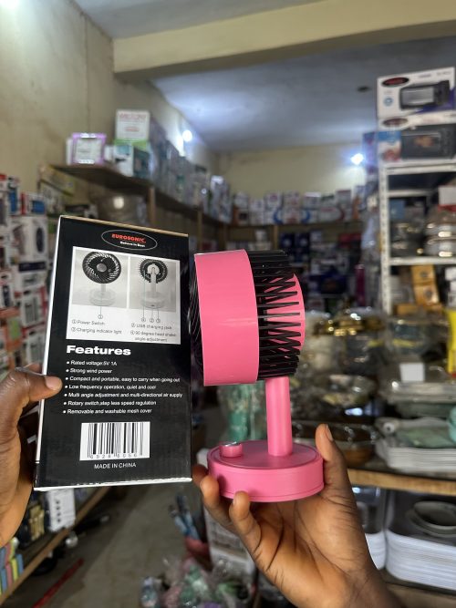 Eurosonic Electric Rechargeable Fan ES-H-605