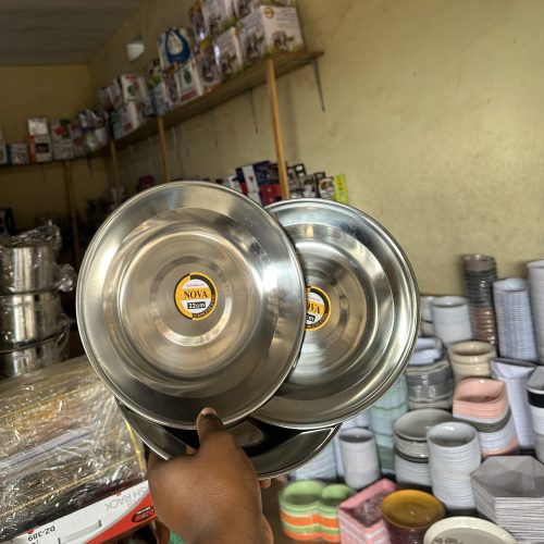 Nova Stainless Flat Plate -22cm (Plain Design)