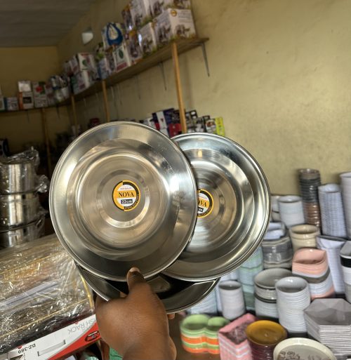 Nova Stainless Flat Plate -22cm (Plain Design)