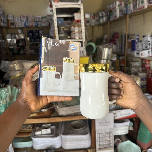Mirror Mug White - Mug cup with Mirror cover (white colour)