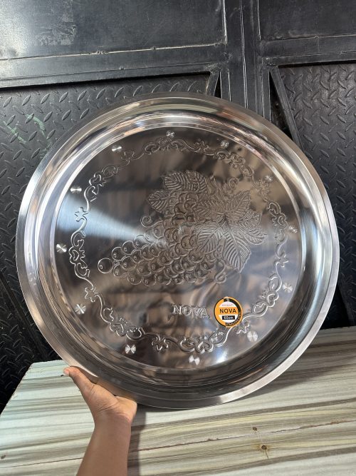 Nova Stainless Serving Tray Flat - 65cm