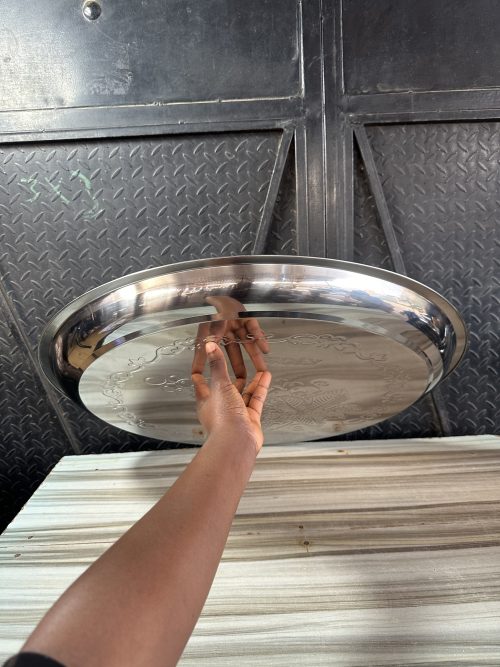 Nova Stainless Serving Tray Flat - 65cm