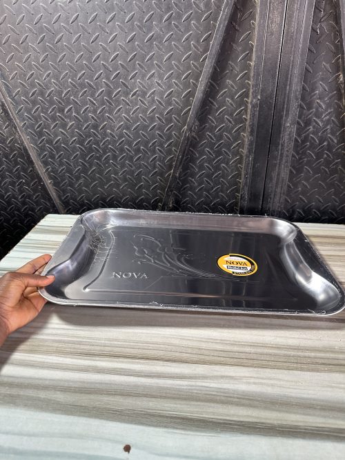 Nova Stainless Serving Tray Flat – 50cm (Four Corner) Thick