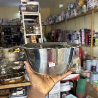 Stainless Bowl plate with Cover – Finger Gold 24cm