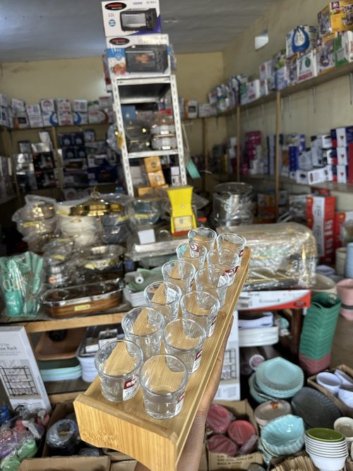 12 pieces Shot Cup with Wooden Rack