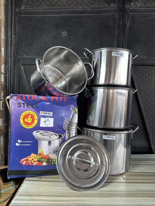 Ideal Stainless Stock Pot Big Size – 4 pieces