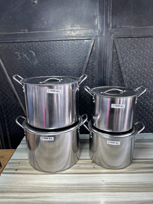 Ideal Stainless Stock Pot Big Size – 4 pieces