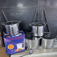 Ideal Stainless Stock Pot Small Size – 4 pieces