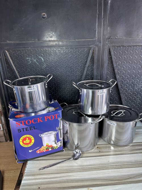 Ideal Stainless Stock Pot Small Size – 4 pieces