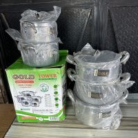 Tower Gold Cooking Pot Set 5 pieces