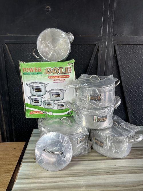 Tower Gold Cooking Pot Set 5 pieces