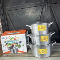 Kinka Gold Cooking Pot 3 pieces- 3B