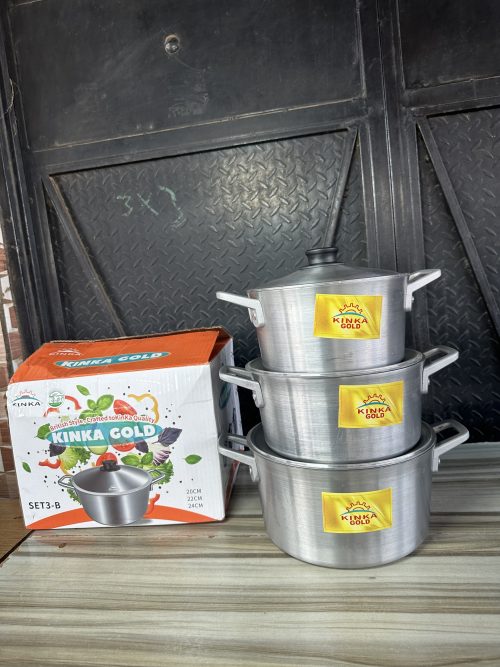 Kinka Gold Cooking Pot 3 pieces- 3B