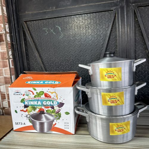 Kinka Gold Cooking Pot 3 pieces- 3A