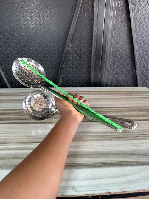 Stainless Cooking Spoon Perforated Skimmer long - 15 inches