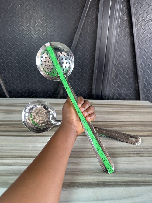 Stainless Cooking Spoon Perforated Skimmer long - 15 inches