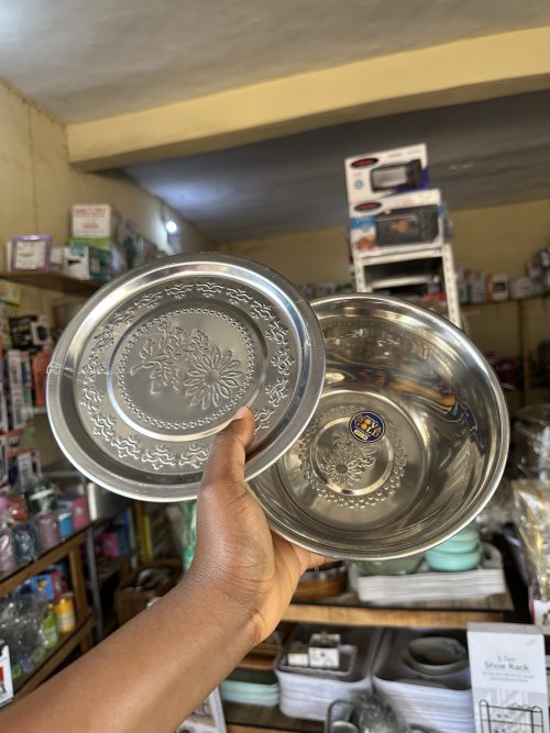 Stainless Bowl plate with Cover – Finger Gold 20cm