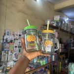 Glass Straw Cup with Handle - 1 piece