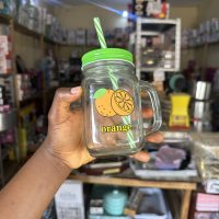 Glass Straw Cup with Handle - 1 piece