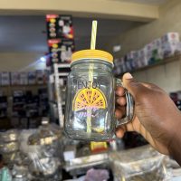 Glass Straw Cup with Handle - 1 piece