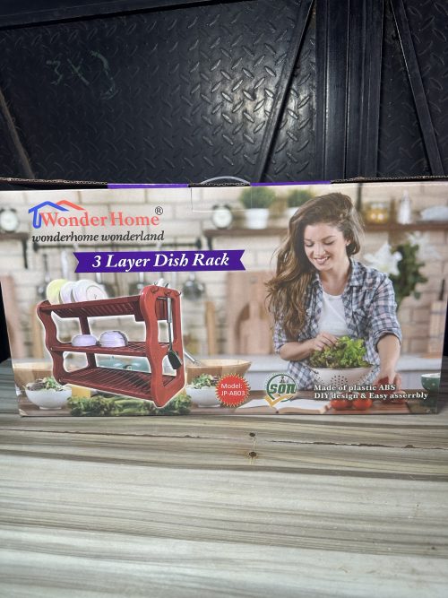 Dish drainer 3 layer Plastic Plate Rack
