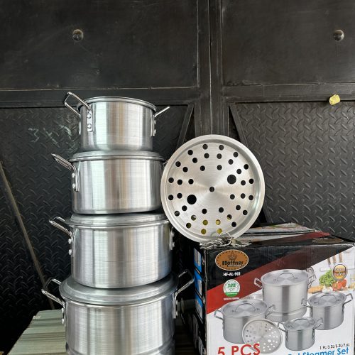 Hoffner Cooking Pot Set 5 pieces with steamer  HF – 901