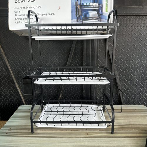 Dish drainer 3 layer Iron Plate Rack - Multifunctional Bowl Rack