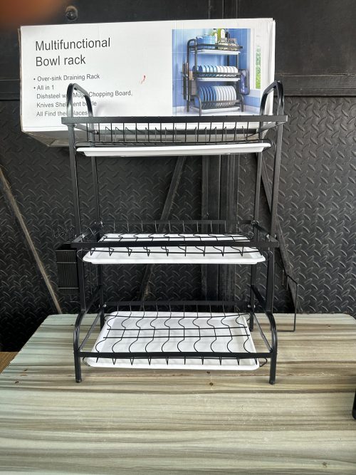 Dish drainer 3 layer Iron Plate Rack - Multifunctional Bowl Rack
