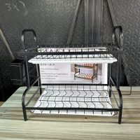 Dish drainer 2 layer Iron Plate Rack - Multifunctional Bowl Rack