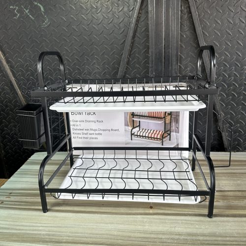 Dish drainer 2 layer Iron Plate Rack - Multifunctional Bowl Rack