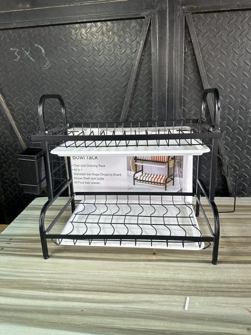 Dish drainer 2 layer Iron Plate Rack - Multifunctional Bowl Rack