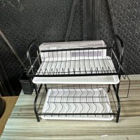 Dish drainer 2 layer Iron Plate Rack - Multifunctional Bowl Rack