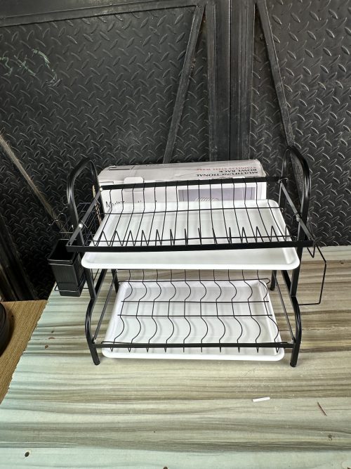 Dish drainer 2 layer Iron Plate Rack - Multifunctional Bowl Rack