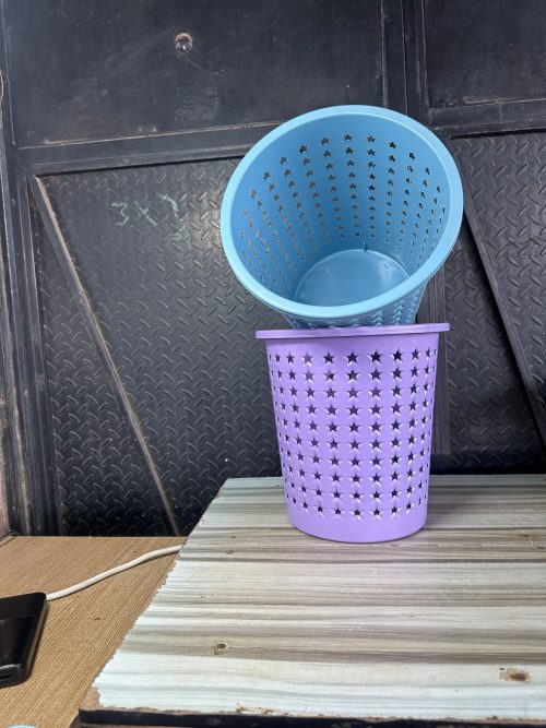 Plastic Dustbin Basket Star Round - 1 piece